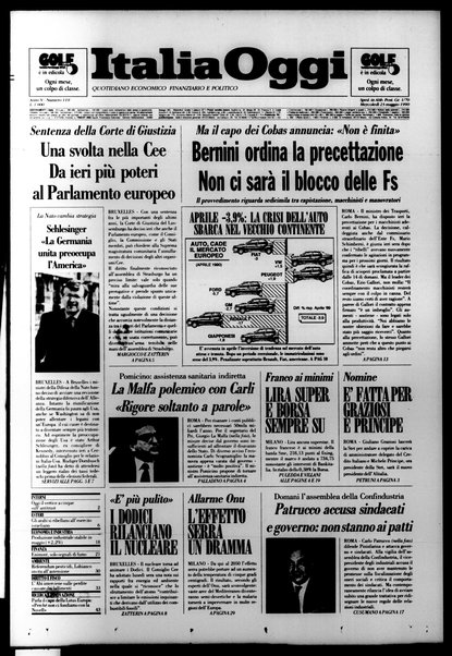 Italia oggi : quotidiano di economia finanza e politica